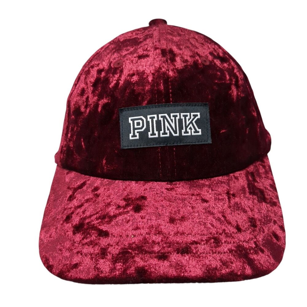 PINK Victoria's Secret Slideback Velvet Hat Red One Size Adjustable
